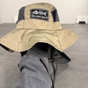 Silver Bait Fishing Hat Men Small Tan‎ Sun Bucket Boonie Neck Flap Performance